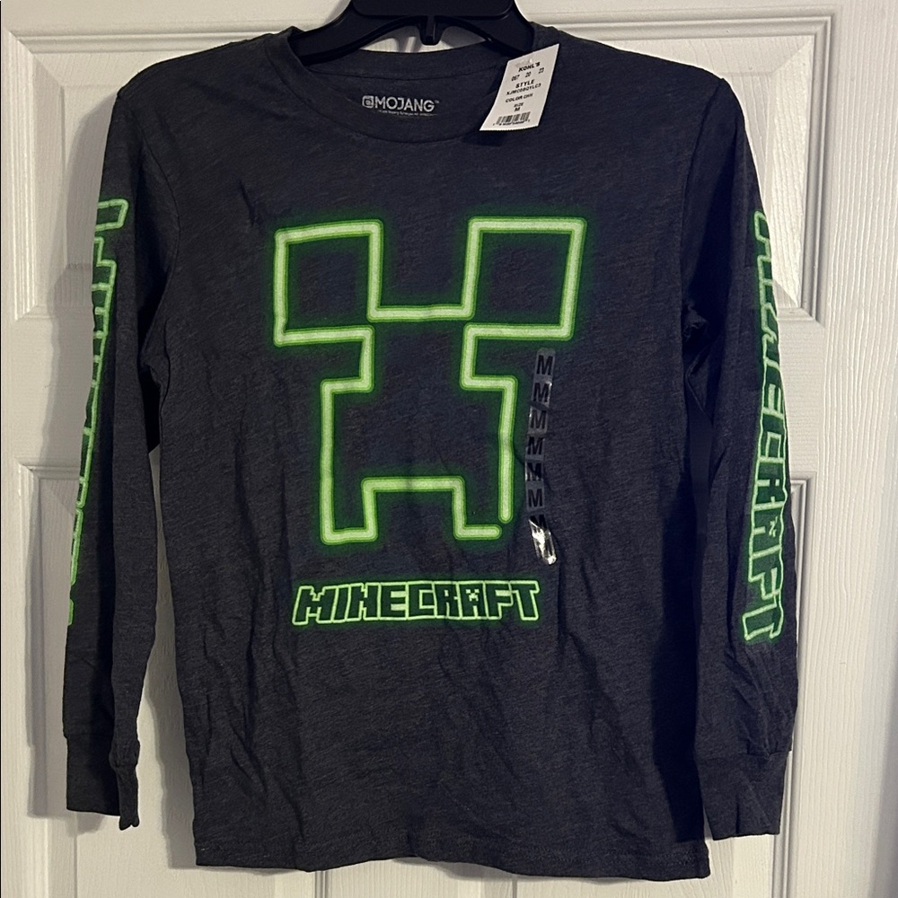 Kids Long Sleeve Shirt - Black and Neon Green